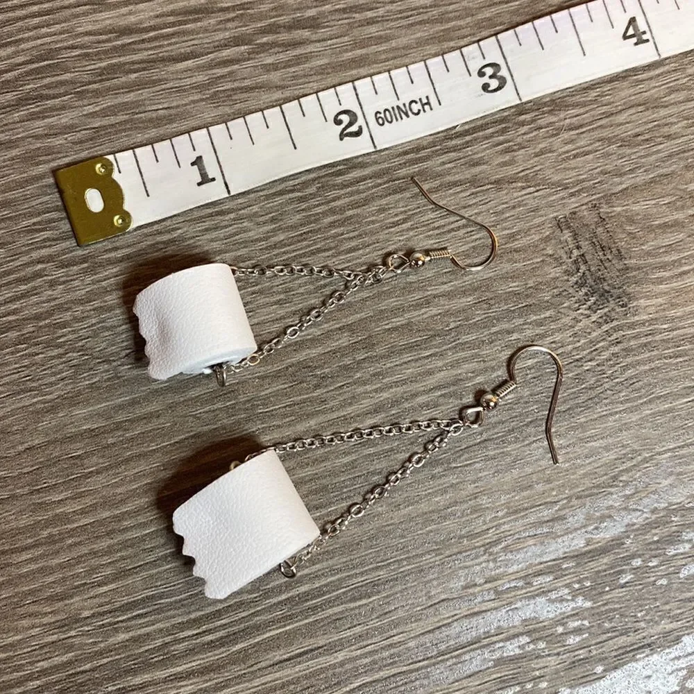 Funny Toilet Paper Earrings